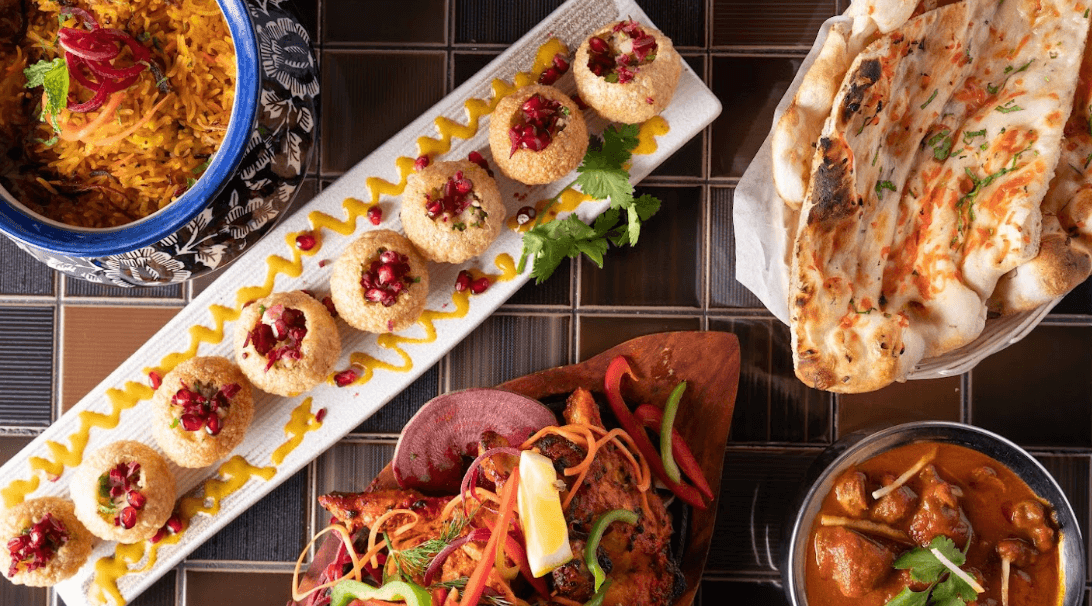 Assortment of Indian food for takeout and delivery in Vancouver at Hariyali Express.